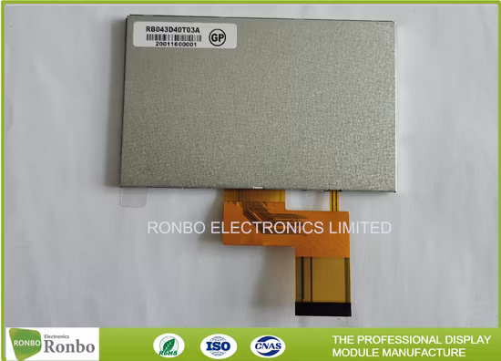 Alta luminância 4,3 polegadas 480X272 RGB 40pin Substituir At043tn24 e TM043nbh02 TFT Touch LCD Tela de exibição